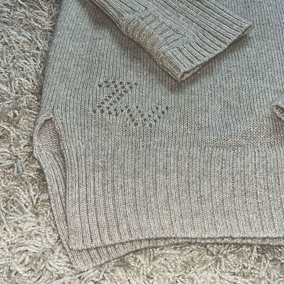 NWT Zadig & Voltaire Alma Bijoux Cashmere Sweater in Mastic Size XS - Picture 15 of 15